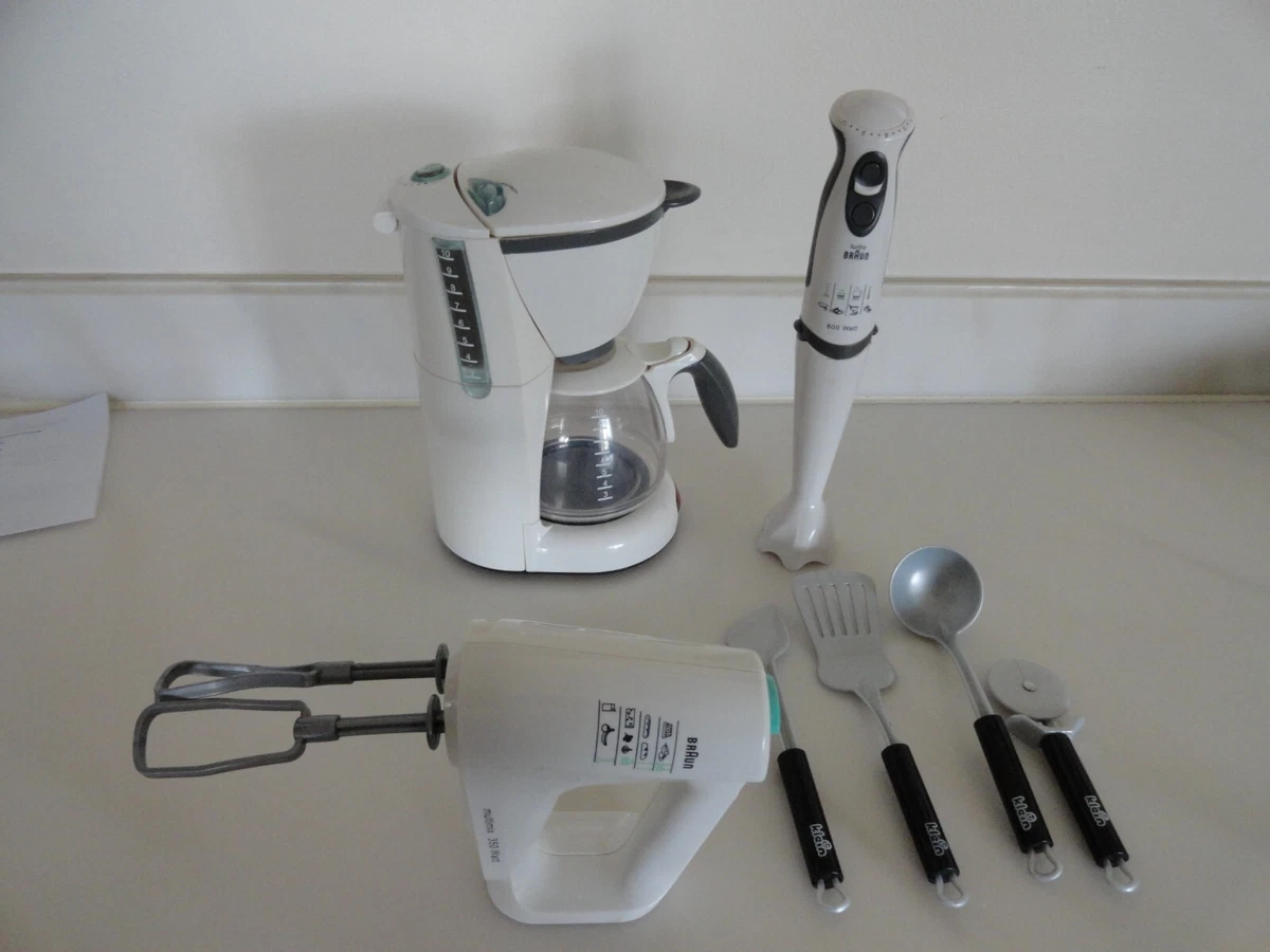 Theo Klein BRAUN Play Kitchen Appliances pretend Mixer Coffee Maker Blender  work | eBay