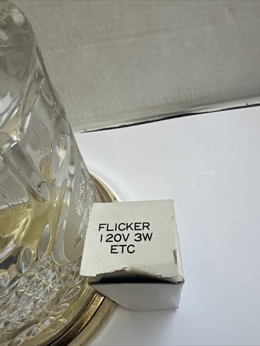 FLICKER FLAME CLEAR LAMP BULB 3 watt 120 V. Nice Candle Effect (SET Of 5) - Picture 5 of 7