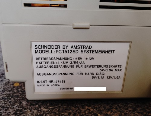 Schneider Amstrad PC1512HD20 PC-CM + bouton. Souris Disque Dur Moniteur Couleur DOS + GEM - Photo 6/12