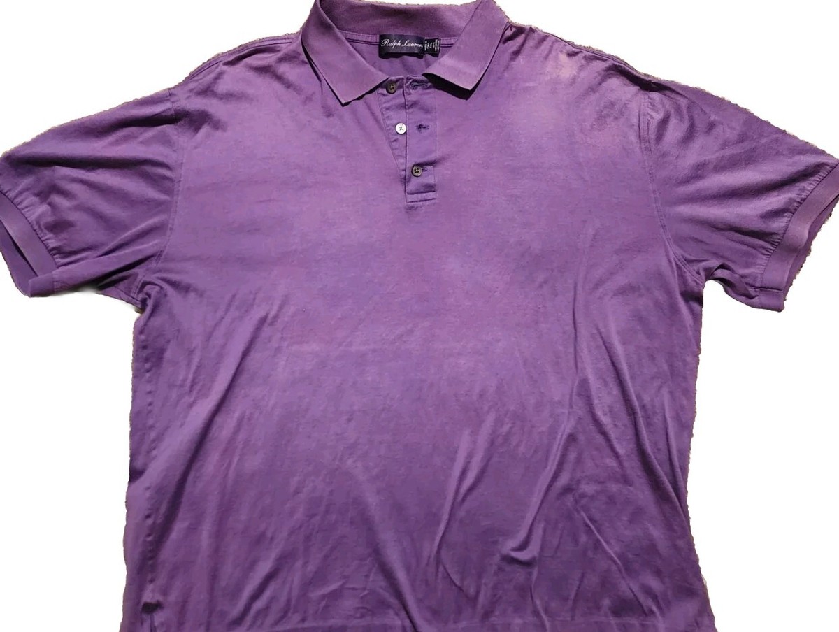POLO RALPH LAUREN PURPLE LABEL Sz 2XL Short Made in Italy Polo
