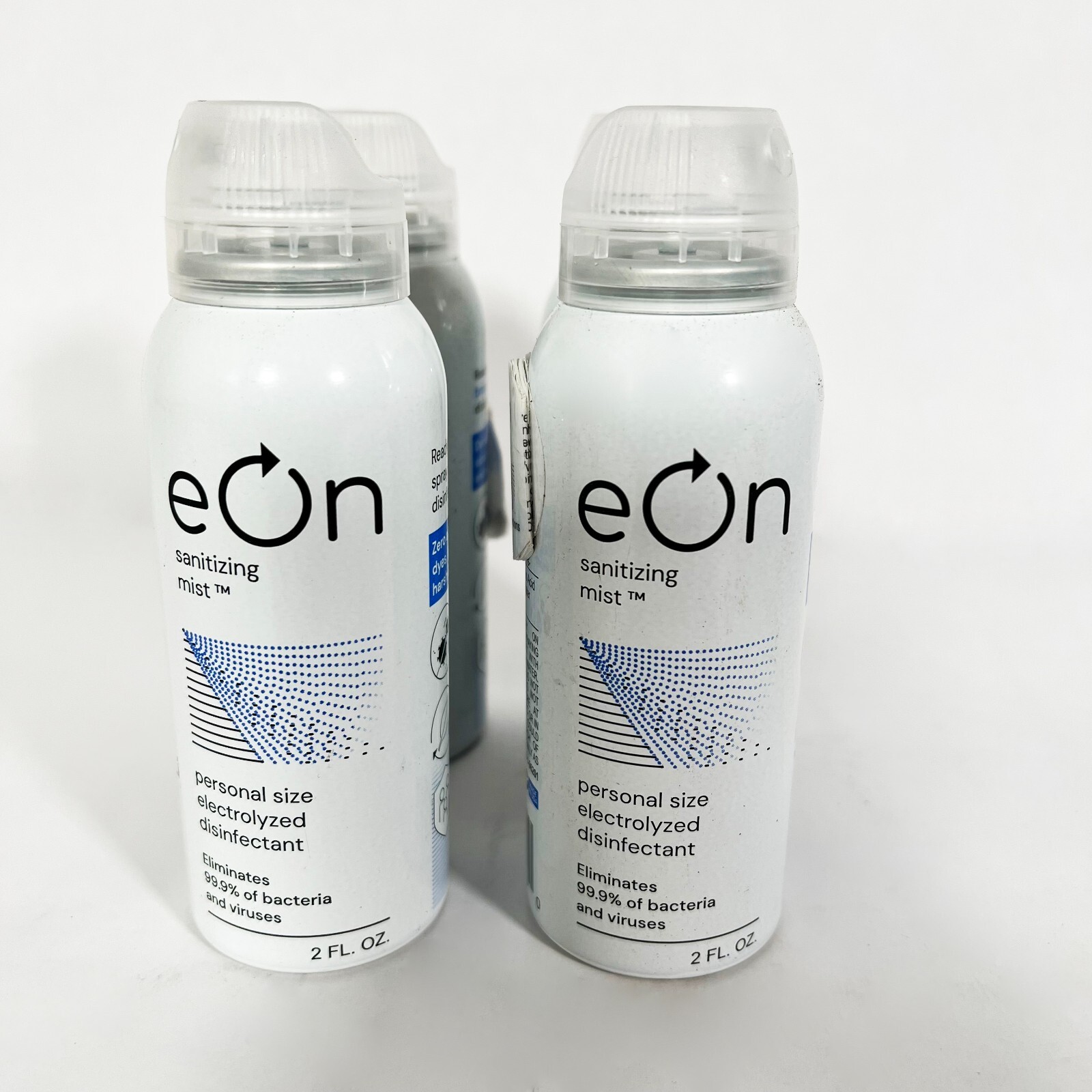 EON 2oz 4 Can Lot Sanitizing Mist Personal Size Electrolyzed