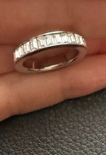 Genuine Swarovski Ring, Rhodium Plated, size 52