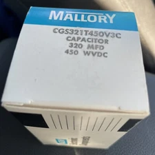 Mallory CGS321T450V3C Capacitor 320 MFD 450 WVDC (1) NOS New In Box w/ Screws