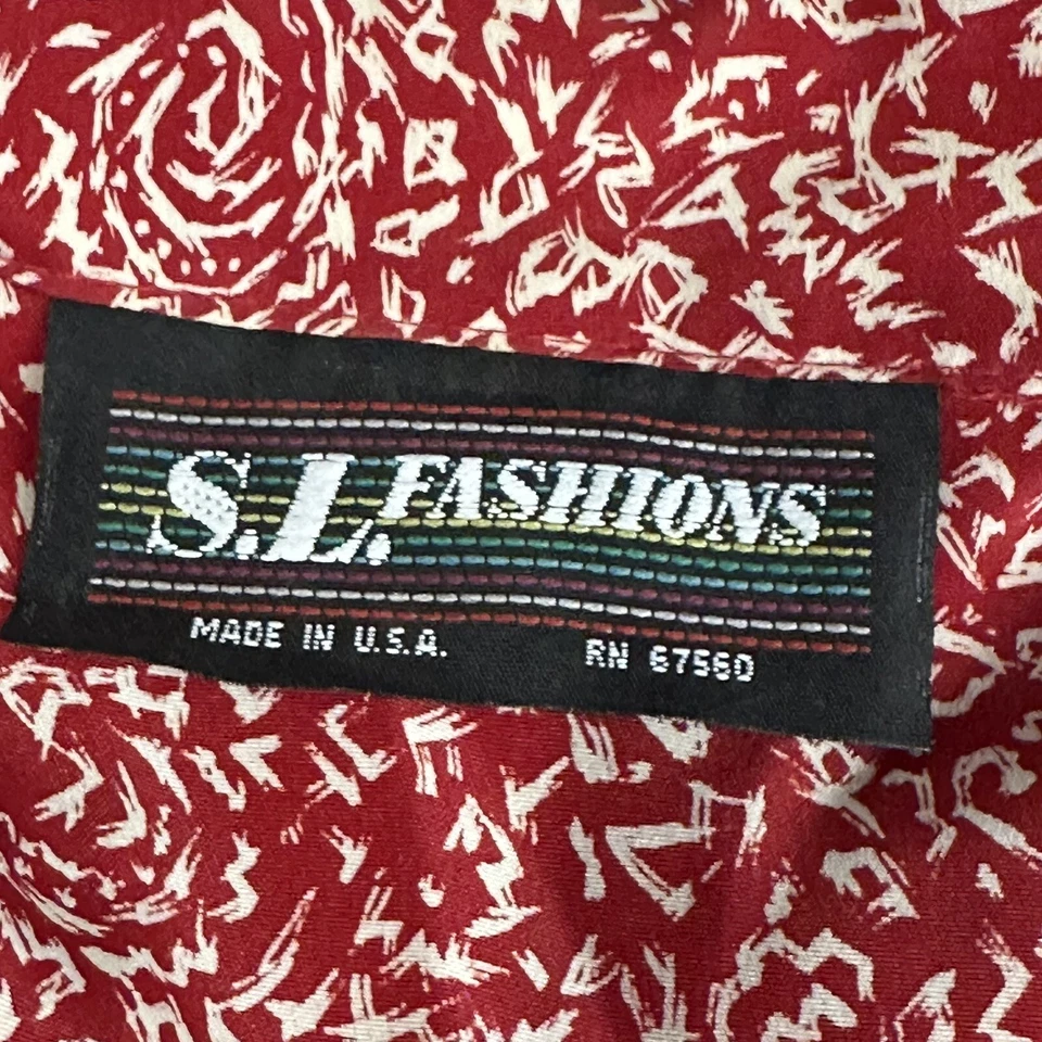 sl fashions EE. UU. Vestido Vintage Cintura Caída Floral Manga Larga XXL Foto 3 de 4