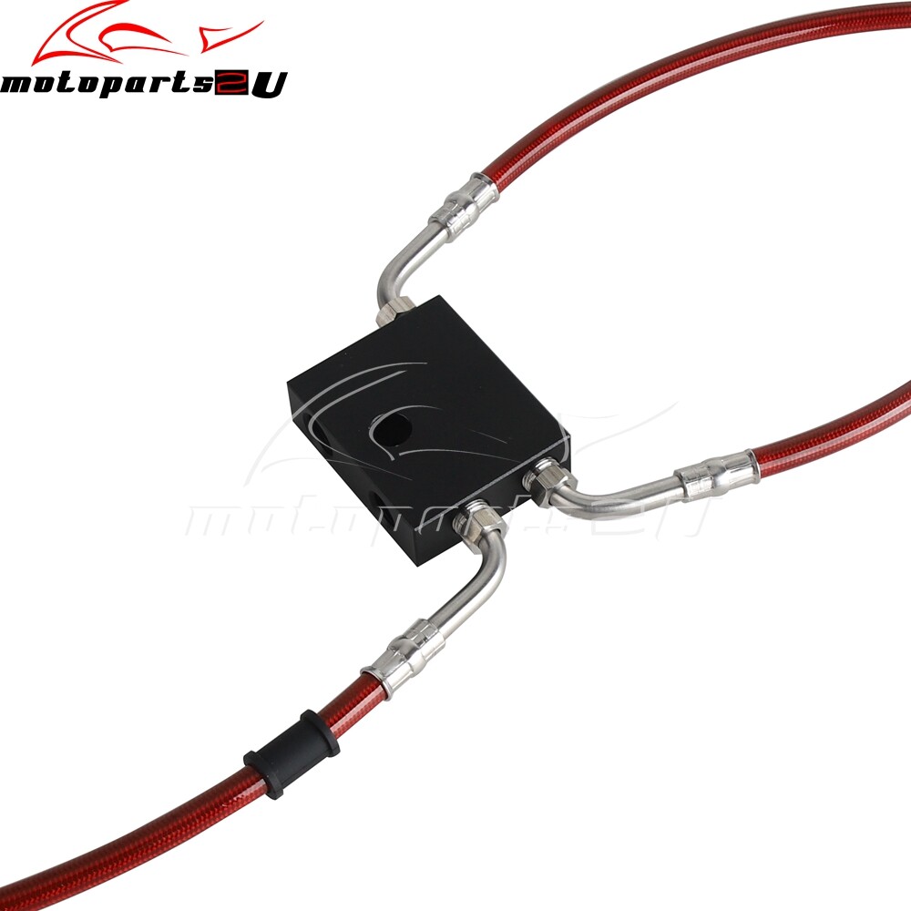 70cm Motorcycle Extended Brake Lines Cable Oil Pipe Hose For 14"-15" Bars Harley