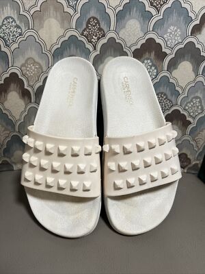 Carmen Sol Franco Italian Jelly Slide Sandals US Women's 37