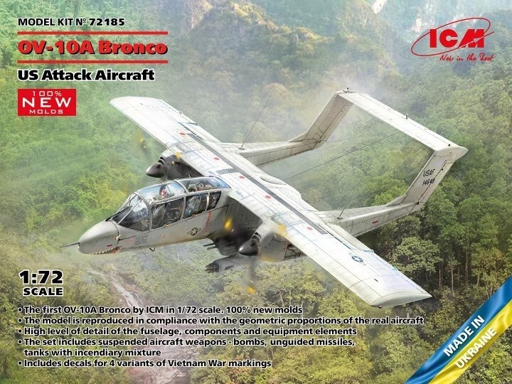 ICM 72185 1:72nd scale North-American/Rockwell OV-10А Bronco US Attack Aircraft