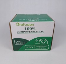 Compostable 2.6 Gallon Food Waste Bags Kitchen Scraps 100 Bags