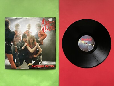 AXE VICTIMS Another Victim LP Box 1984 Mausoleum HEAVY METAL Vinyl 80 Rare 1 Set