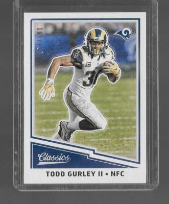 2017 CLASSICS FOOTBALL #30 TODD GURLEY 71/299 RED BACK PARALLEL,LOS ANGELES RAMS