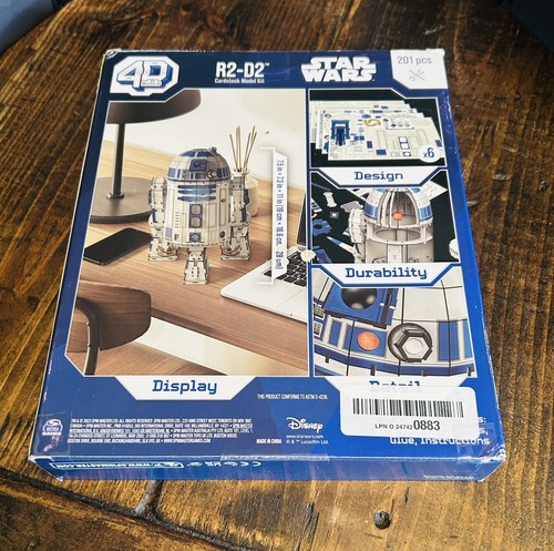 R2-D2 Star Wars 4D Build (2023 NEW) Spin Master 201pcs Puzzle Model Kit - Picture 2 of 3