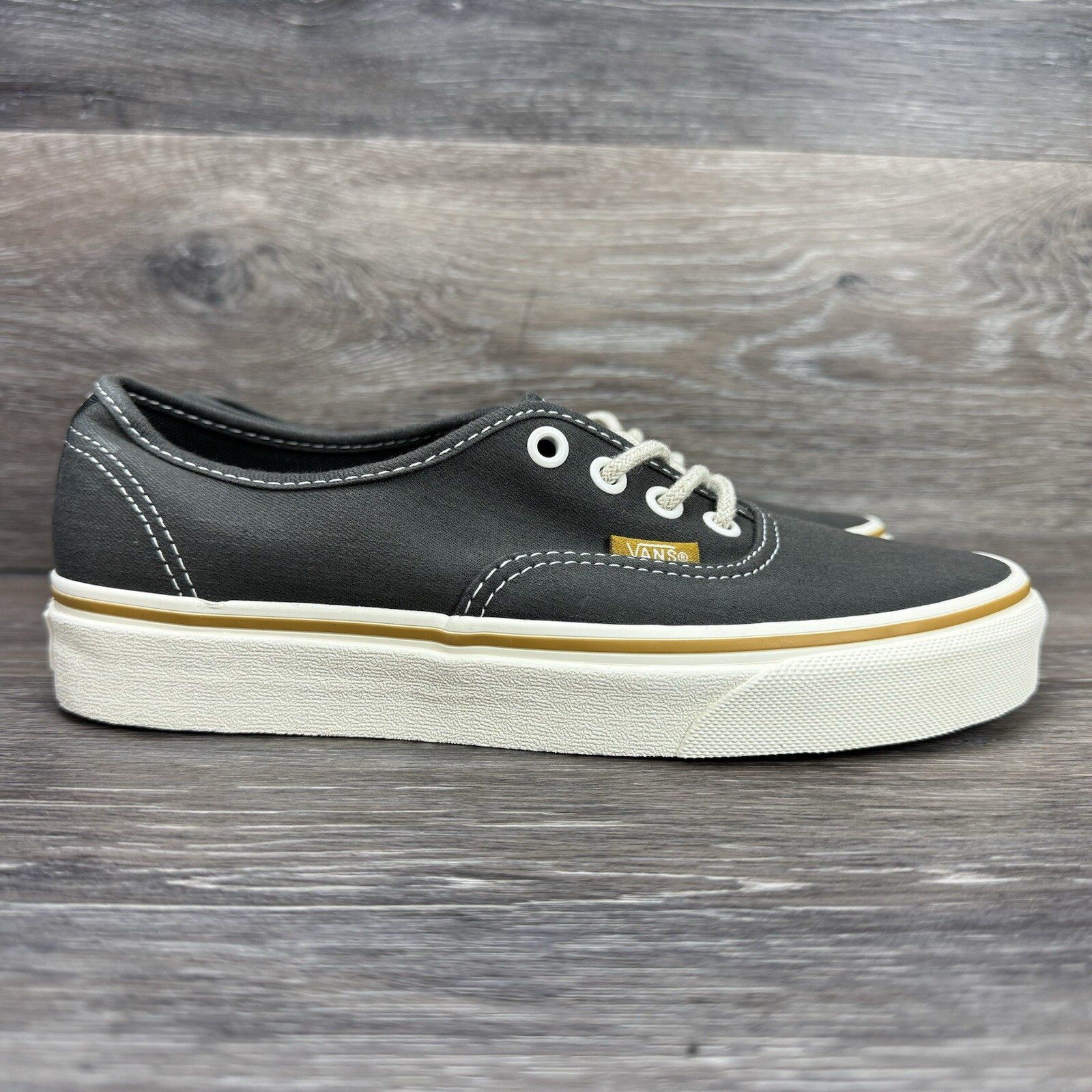 Vans Authentic Embroidered Black Shoes Men 5 Women 6.5 VN0009PVBKP-image