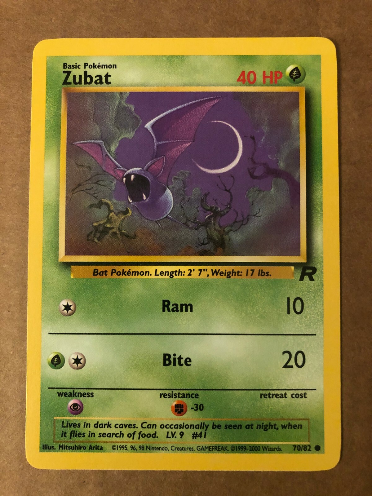 Pokemon Zubat 70/82 Team Rocket NM-Mint See Pictures