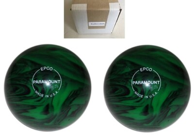 EPCO Duckpin Bowling balls - Paramount Marbleized Glow - Green (with engraving)