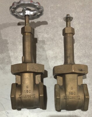 (2) WALWORTH  BRONZE 150 PSI THREADED RISING STEM GATE VALVES