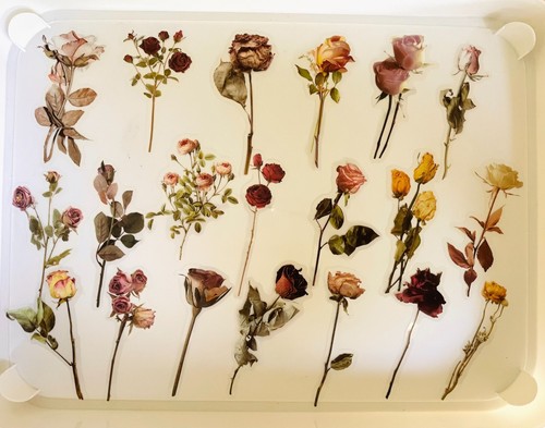 Flower Stickers Journal Diary Transparent Big Sticker AU 40 PCs Scrapbooking - Picture 7 of 45