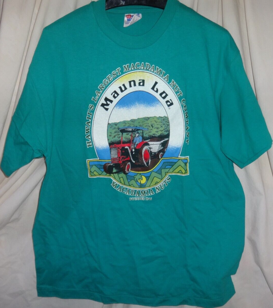 とと VTG MAUNA LOA Macadamia Nuts Mens L Shirt Single Stitch Made in