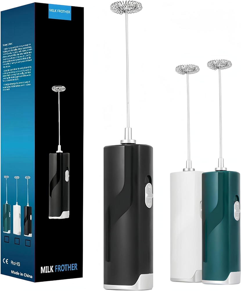 Milk Frother Handheld,  Battery Operated Electric Coffee Frother Wand, Mini Hand