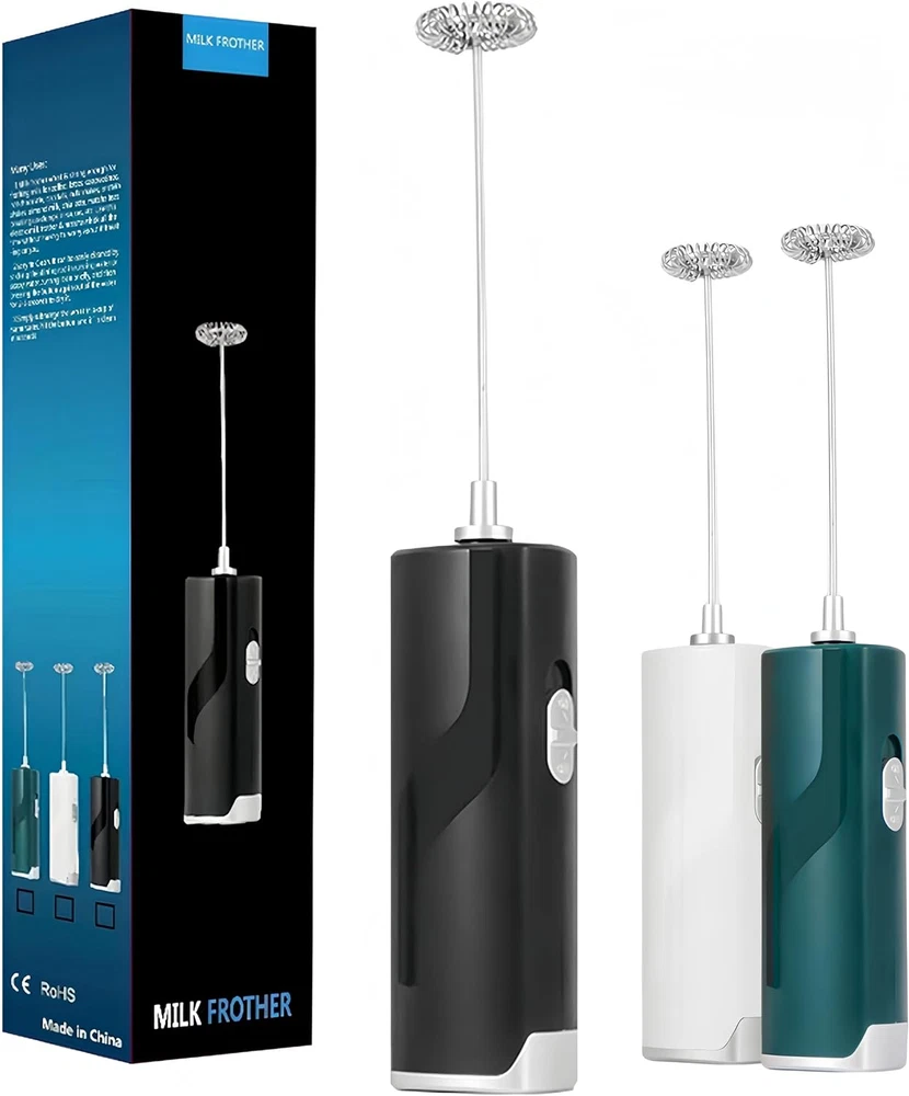 Milk Frother Handheld,  Battery Operated Electric Coffee Frother Wand, Mini Hand