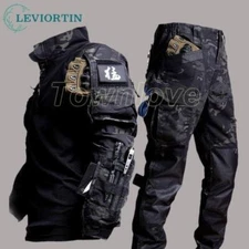 Tactical Military Army Clothes Uniform Paintball Shirts Pants Set Solid