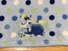HTF Baby Kiss JUNGLE FRIENDS Polka Dot Blanket