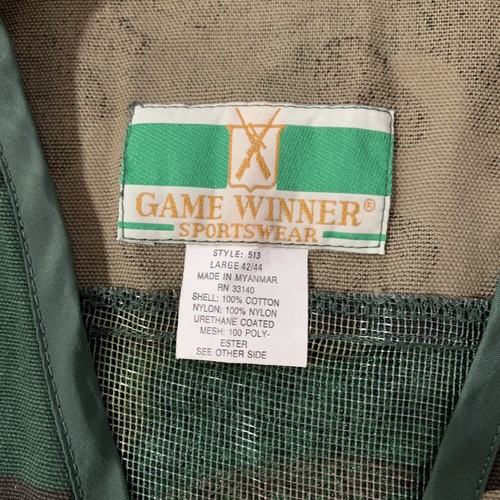 Vintage Game Winner Sportswear Camo Hunting Vest Men’s Size Large Mesh Pockets - Picture 6 of 7