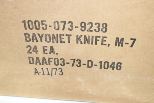 US Military Issue Vietnam Era IMPERIAL M7 Rifle Knife New Old Stock NOS - Picture 13 of 14