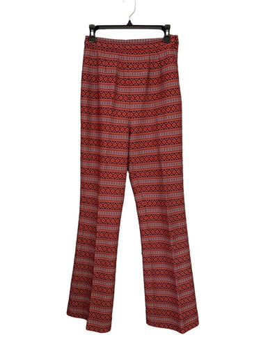 VTG 60s Mod GoGo Psychedelic Orange Dress Pants Retro Futurism Handmade Flare - Picture 9 of 17