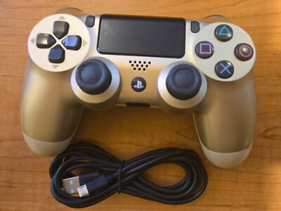 OEM Sony PlayStation 4 PS4 Dualshock 4 Gold Controller With Charge Cable