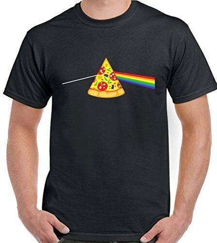Pizza T-Shirt Dunkel Seite Des Herren Lustige Pink Floyd Parodie Dave Gilmour - Bild 1 von 1