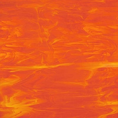 Tiffanyglas Spectrum 379-1 SF - Fusing -Orange, weiss, wolkig, transp 30 x 30 cm
