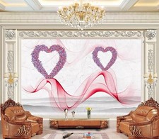 Carta da parati 3D Love Flower R3041 autoadesiva rimovibile Kay