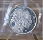 1/10 oz .999 Fine Silver Buffalo Round Fractional Bullion Coin 0.10 Troy Ounce
