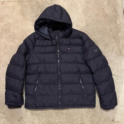 Tommy Hilfiger Winter Jacket Men's XL Puffer Coat Quilted Dark Blue