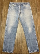 Vintage 1990 Levi’s 505 Orange Tab Blue Jeans USA Made W38 L32