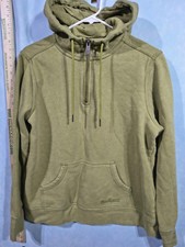 Carhartt Hoodie Youth L 12-14 Green Pullover 1/4 Zip High Neck Fleece Top