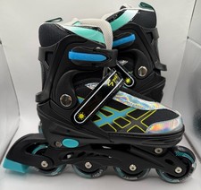 Apex Sport Adjustable Inline Skates Blades for Big Kids Sz 1-4 Light Up Wheels