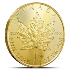 2026 1 oz Canadian Gold Maple Leaf Coin (BU) 5409.90 per troy oz