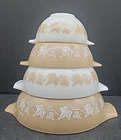 Pyrex Sandalwood Cinderella Bowls. Set of 4
