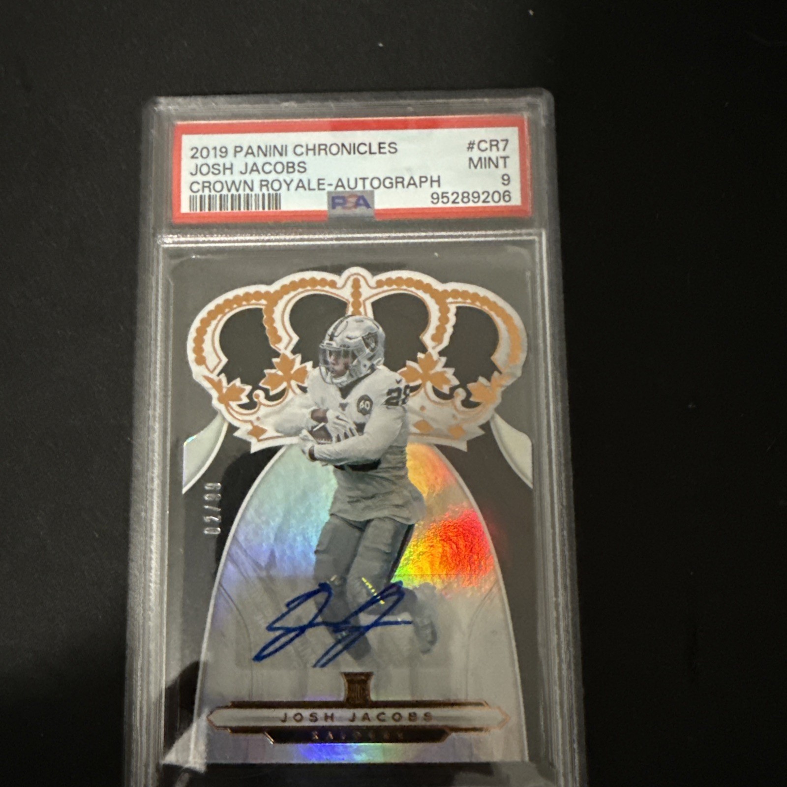 2019 Panini Chronicles - Crown Royale Rookie Autographs Josh Jacobs 2/99