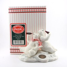 1996 "Coca-Cola Polar Bear and Friend" Coke Heritage Collection Figurine 77013