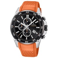 Festina Herrenuhr Chronograph Orange/Schwarz Chrono F20330/4