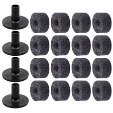 20Pcs Black Felt Drum Cymbal Pads Noise Reduction Cymbal Stand Washers