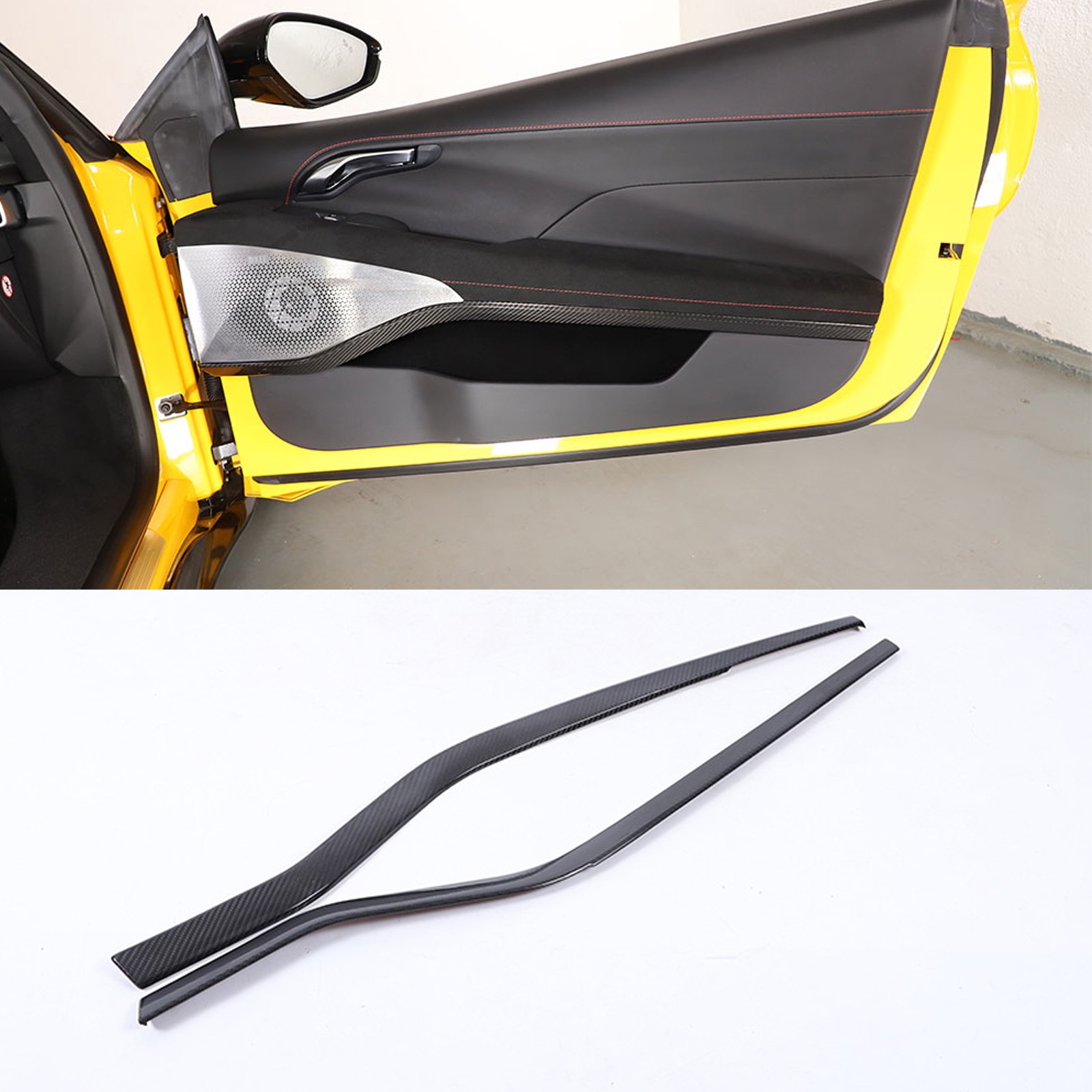 Carbon Fiber Door Panel Decor Strip Plate Cover Trim Kit For Lotus Emira 2022-24