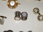 Antique Vtg Lot MENS JEWELRY~CUFF LINKS~TIE BARS Art Deco Guilloche~Swan Marks — photo 10