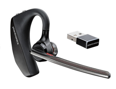 Plantronics Poly Voyager 5200 UC  mit Bluetooth Dongle und Lade Schalle