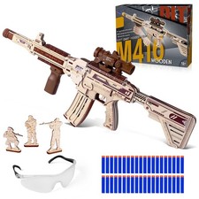 VATOS Wooden Gun Puzzles, 3D Wood Puzzles Gun for Adult with Foam Soft Bullet...