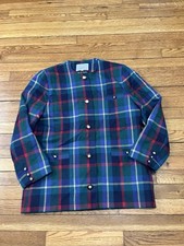 AVOCA COLLECTION Tartan Plaid 100 Irish Wool Jacket Coat Size M Wicklow Ireland