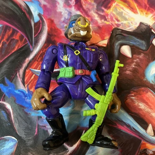 Vintage 1992 Private Porknose Bebop TMNT Playmates Figure Ninja Turtles PreOwned