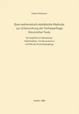 Wickmann - Eine Mathematisch-Statistische Methode Zur Untersuchung Der - P555z